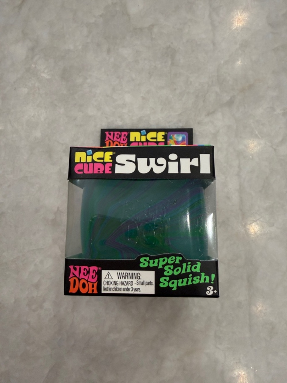 Nice Cube Swirl - Green/Blue Super Solid Squish Toy